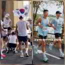 배우 박보검X션, 가슴엔 태극기·배번엔 1945…81.5km 끝에 "잊지 않겠습니다" 이미지