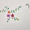 플러스펜 수채화 캘리그라피 이미지