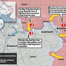 러군의 도네츠강 도하작전이 우군에 발각되어 58대의 군장비와 병력 몰살 이미지