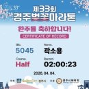 하프 | 경주 벚꽃 마라톤 하프 후기