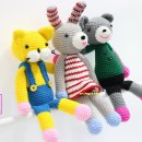 Stuffed Animals [토끼 곰돌이 야옹이 손뜨개인형] 뜨개질인형만들기 / 예쁜 코바늘인형 뜨기 / 대전 손뜨개인형 이미지