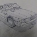 My Saab 900 convertible 스케치~ 이미지