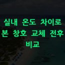 실내 온도 차이로 본 창호 교체 전후 비교