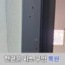 여주-1019 | 현관문 피스 자국 복원 안전고리 구멍 막기