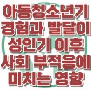 [아동청소년기 경험과 발달이 성인기 이후 사회 부적응에 미치는 영향] 한국아동청소년심리상담센터 이미지