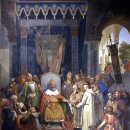 [명작으로 보는 교회사 한 장면] (14) 장 빅토르 슈네츠의 ‘알쿠이노를 접견하는 샤를마뉴’ 이미지