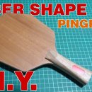 DIY Cyber Shape Pingpong racket/blade - made of Wood and Carbon fiber 이미지