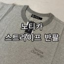 그레이핀 | 남자 여름 반팔티 추천 레트로한 감성 노티카 챌린지 스트라이프 티셔츠 멜란지그레이 솔직 후기
