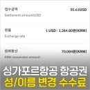 국제드림항공김명숙 | 싱가포르항공 항공권 성 이름 순서 변경 수수료 & 띄어쓰기 후기, 고객센터 전화번호