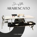 라쁘리메라 | 용인 식탁 크롬 메탈과 대리석의 조화 아라베스카토 6인 식탁