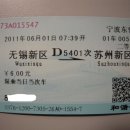 올해 6월1일부터 시행되는 고속열차에 대한 중국 실명제 기차표 이미지