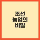 조선의 농업경영 비결은 무엇인가