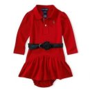 Flounce Polo Dress/Charter Red/Infant 이미지