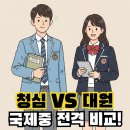 부산국제중학교 | 청심국제중 vs 대원국제중 전격 비교!(+입결,학비,경쟁률)