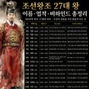 조선왕조 27대 왕 이름과 업적을 봅니다.