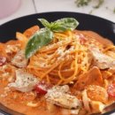 파스타 먹은 닭 이미지