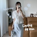 [L&#39;autre de min 로트르드민] 레이첼 레이스 블라우스 후기 / 여름 코디 추천