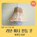 라탄 전등갓 짜기 | 라탄공예 12주 프로그램 심어짜기 기법으로 완성한 감성 소품 라탄 미니 전등갓 만들기 캠핑용 전등으로...