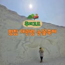 로얄프라자 옆 공영주차장 앞(하늘주차장) | 강원도 평창 가볼만한곳 대관령 눈꽃축제 첫 날 아이랑 방문 후기, 주차장 눈썰매장 먹거리