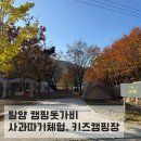 얼음골그림농원 | 밀양 사과따기체험, 모래놀이 경남 신상 키즈캠핑장 캠핑돗가비