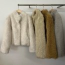 더 레오 핏 | 포레스트 :: 레오 울 하이넥 퍼자켓 베이지 (털빠짐, 착샷)