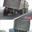 바퀴 빠진 채 고속도로를 질주하는 중국의 트럭 이미지