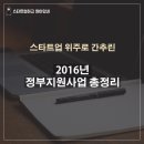 2016년 정부지원사업 총정리 이미지