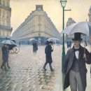 11305-18-308-9 | 르누아르 친구 구스타브 카유보트 비 오는 날 파리 거리 1877년 시카고 미술관