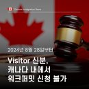 ✅[성공한사람들] 오늘부터 캐나다 Visitor 신분, 캐나다 내에서 워크퍼밋 신청 불가 이미지