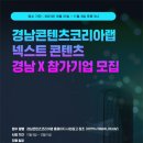 [올마이스] 2021 경남콘텐츠코리아랩 성과확산 「넥스트 콘텐츠 경남X」IR 참가기업 모집공고 이미지