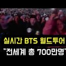 BTS월드투어"총 700만석 예매 추정-티켓 가격 (해외 일반100-160불) VIP 250-300불} 총3조원(소속사 하이브 매출예상 이미지
