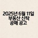 2025년 6월 11일 부동산 신탁 공매 공고
