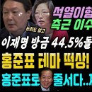 석열이형 초토화! 반격한 이수정 입 '윤몰락 감지했나' 철새? (이재명 또 올랐다 44.5% 윤뚱과 15% 격차.. 홍준표 테마주 이미지