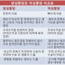 양성종양과 악성종양 이미지