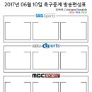 2017년 6월 10일 (토요일) 축구중계 방송편성표 이미지