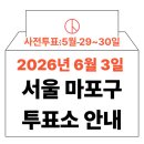 독막로 192 신수동 주민센터 앞 | 2026 마포구 사전투표 가이드 🗳️ 6.3 지방선거 행정동별 위치 및 핵심 요약