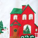 정겨운마을 | - sold - 빈티지 정겨운 크리스마스 마을 풍경 테이블클로쓰