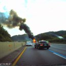 경부고속도로 화물차 화재로 전소 이미지