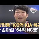 양현종 '103억 KIA 복귀'‥손아섭 '64억 NC행' (2021.12.24/뉴스데스크/MBC) 이미지