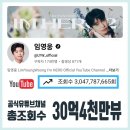 임영웅 공식유튜브채널 &#39;총 조회수&#39; 30억4천만뷰 돌파 소식입니다~~🎉 기념 통사드릴게요 ~♡♡♡ 이미지