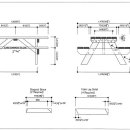 가장 많이 제작하는 피크닉 테이블 도면 이미지