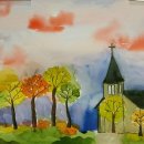 수채화 그리기 이미지