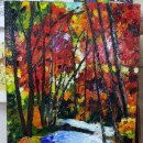 풍경을 그리는 유화 이미지