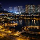 세종호수공원 야간 산책로 이미지