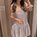 용산-현장-719 | 서울역 자라 [ZARA] 4월 SS 신상 콤비 도트원피스 , 피팅룸 착용샷 후기