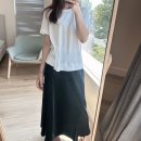 구하기 어려운 띠어리 틸마 슬럽반팔 화이트 / 블랙 소량