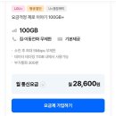 알뜰폰 요금제 5G 100GB / 28,600원 이미지
