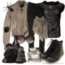 ☞‥[코디] Burberry Leather bomber jacket &amp; Topshop Tee 이미지