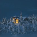 산타클로스가 살던 라플란드(Lapland)의 겨울 풍경 이미지