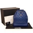 Chanel(샤넬) 신상 A94502 블루 카프스킨 퀼팅 빈티지 금장 은장 투톤 체인 가브리엘 Gabrielle 백팩 이미지
